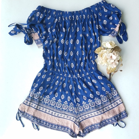 Band of Gypsies Pants - Band of Gypsies Navy Romper
